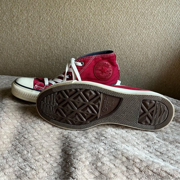 Red Mid-Top Converse - Picture 3 of 4